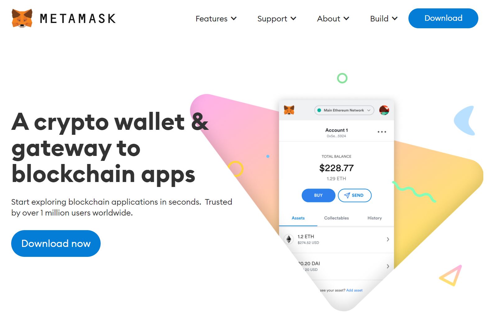 MetaMask-Wallet Screenshot Website